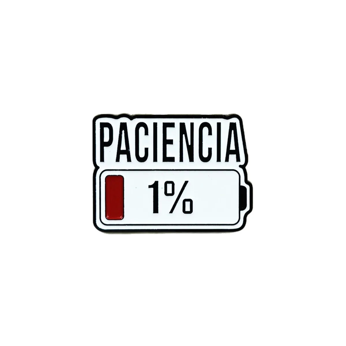 Spain PACIENCIA Enamel Pin 1% Energy Brooch Drip Oil Pines Lapel Pins Badge on Backpack Clothing Accessories Fashion Jewelry