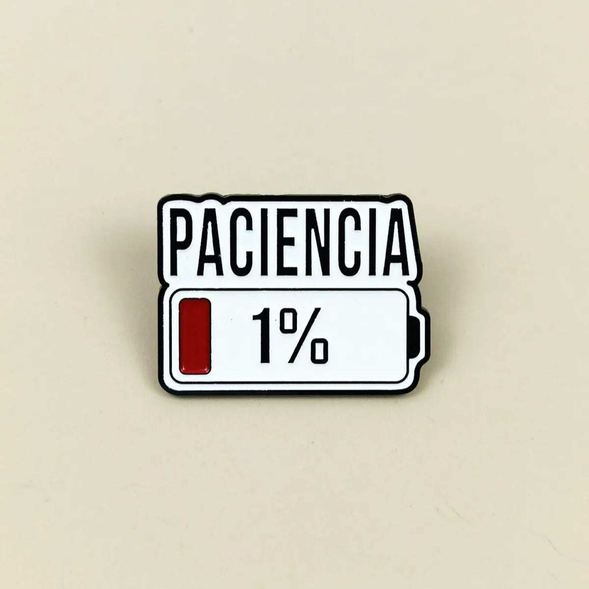 Spain PACIENCIA Enamel Pin 1% Energy Brooch Drip Oil Pines Lapel Pins Badge on Backpack Clothing Accessories Fashion Jewelry