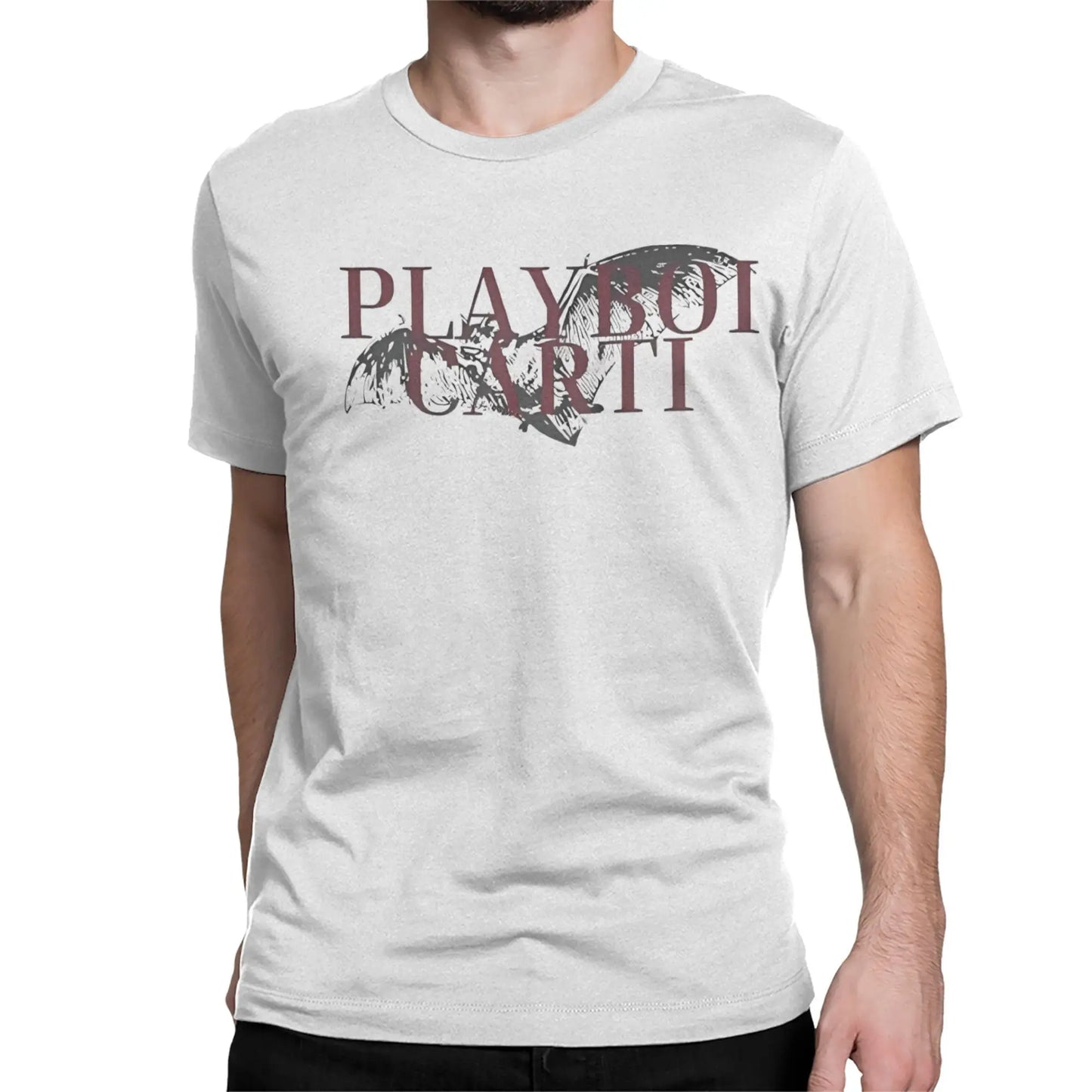 Playboi Carti YVL Logo for Men Women T Shirts  Leisure Tees Short Sleeve Round Collar T-Shirts Cotton Birthday Gift Tops