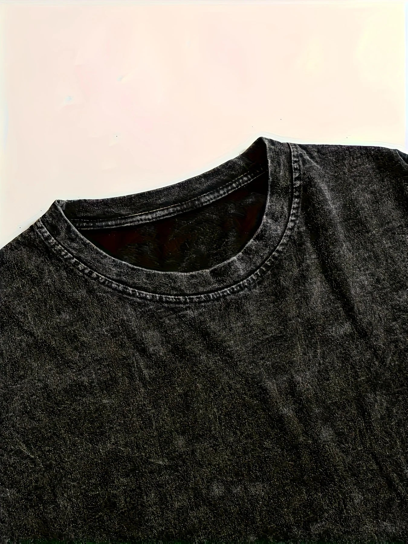 Summer Personalized Print Pattern Men 100% Cotton Retro Washed Round-neck T-shirt Featuring A Trendy Fashion Street Style Design