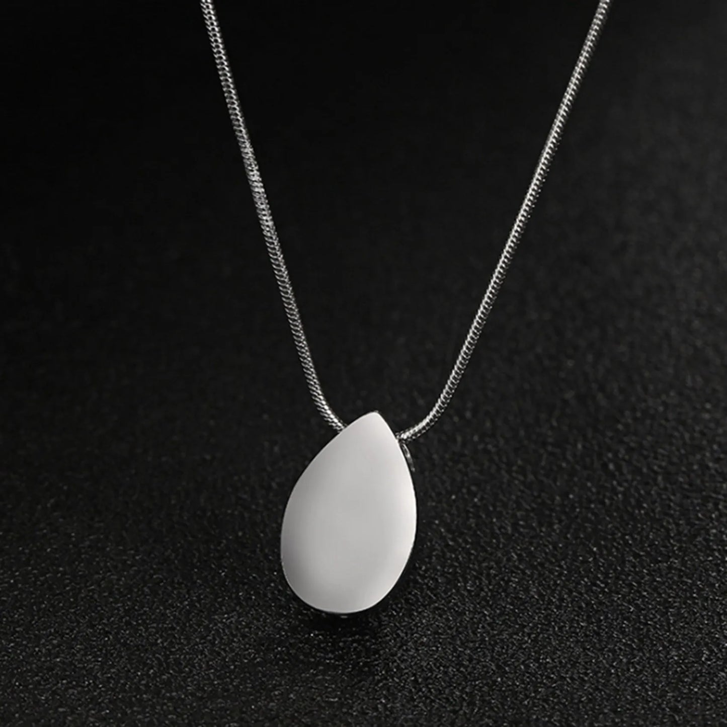 *X07A 5X Personalized Teardrop Shape of Waterdrop Cremation Urn Necklace with Fill Kit for Ashes Cremation Jewelry