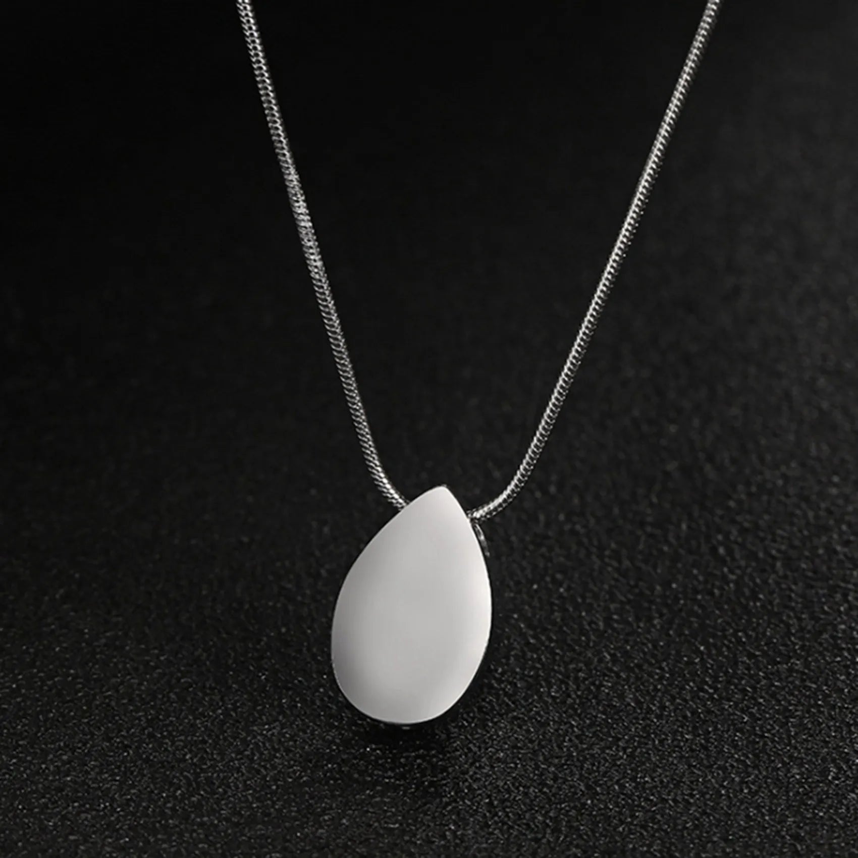 *X07A 5X Personalized Teardrop Shape of Waterdrop Cremation Urn Necklace with Fill Kit for Ashes Cremation Jewelry