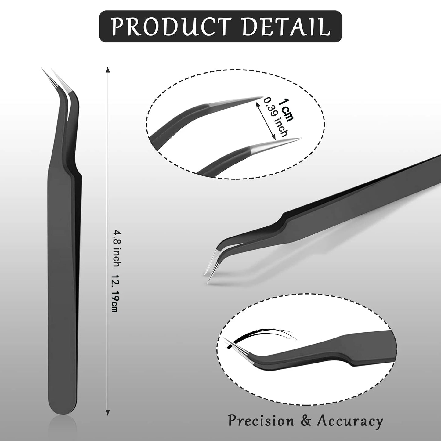 Pliers Stainless Steel Precision Electronic Components Jewelry Sequins Pliers Eyelashes Nails Bird's Nest Hair Pliers