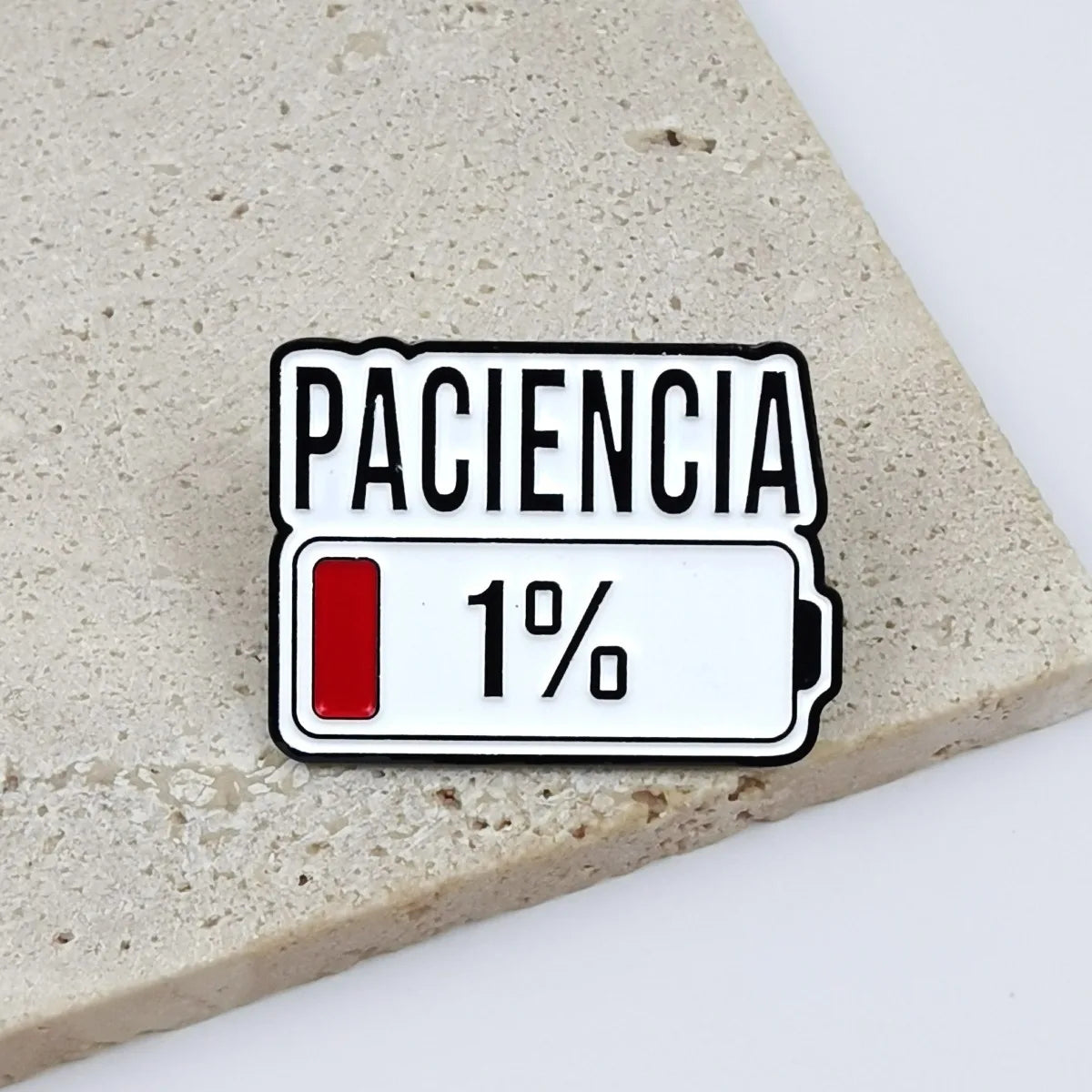 Spain PACIENCIA Enamel Pin 1% Energy Brooch Drip Oil Pines Lapel Pins Badge on Backpack Clothing Accessories Fashion Jewelry