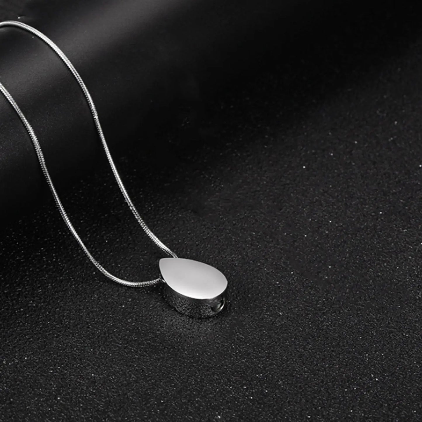 *X07A 5X Personalized Teardrop Shape of Waterdrop Cremation Urn Necklace with Fill Kit for Ashes Cremation Jewelry