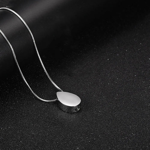 *X07A 5X Personalized Teardrop Shape of Waterdrop Cremation Urn Necklace with Fill Kit for Ashes Cremation Jewelry